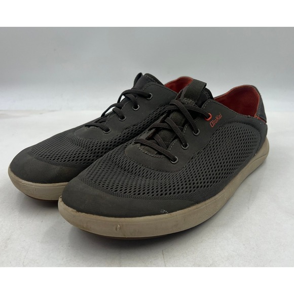 OluKai Moku Pae Shoes Men's Sz 10.5 Island Salt Koi Fishing Water